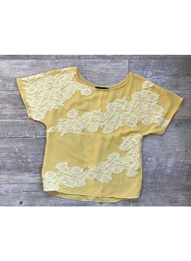 Yellow Blouse with Lace