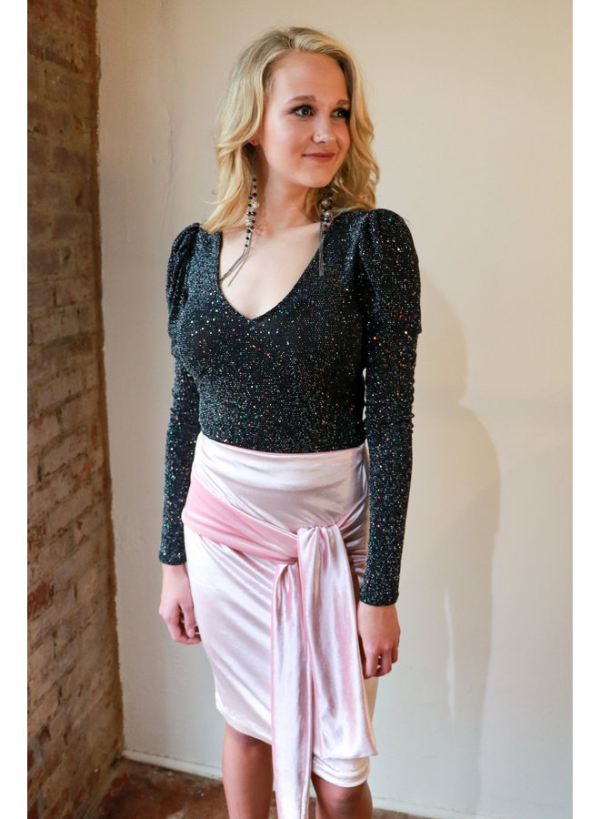 Pink Velvet Skirt