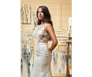 eve bridesmaid dresses Silk Bridal Gown - Cowl Neck Wedding Dress - Bias Cut Silhouette