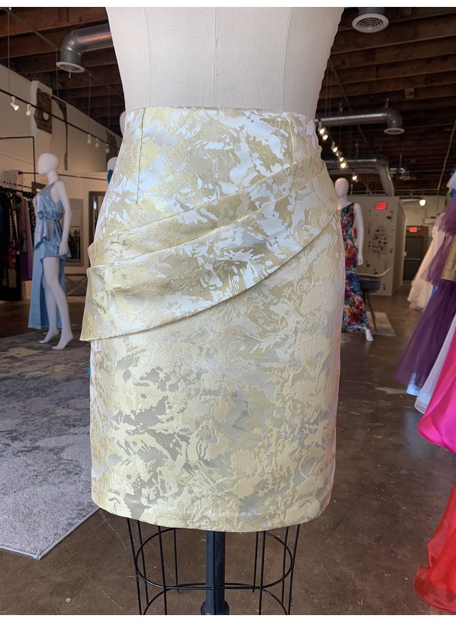 Gold Short Brocade Skirt