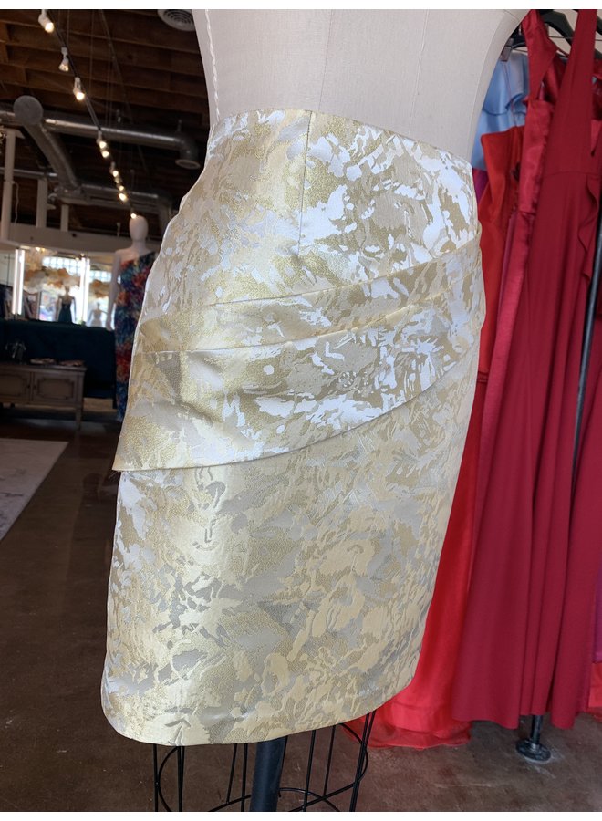 Gold Short Brocade Skirt