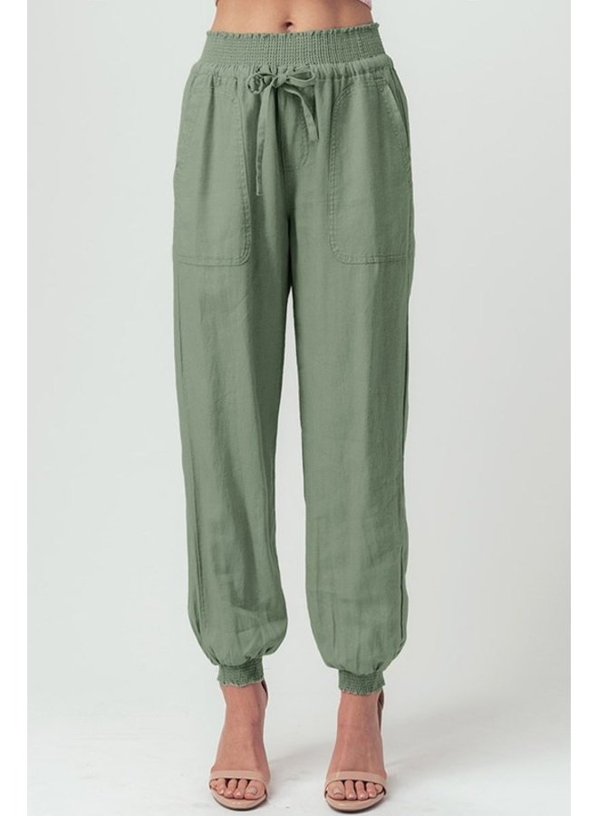 Smocked Waist Joggers