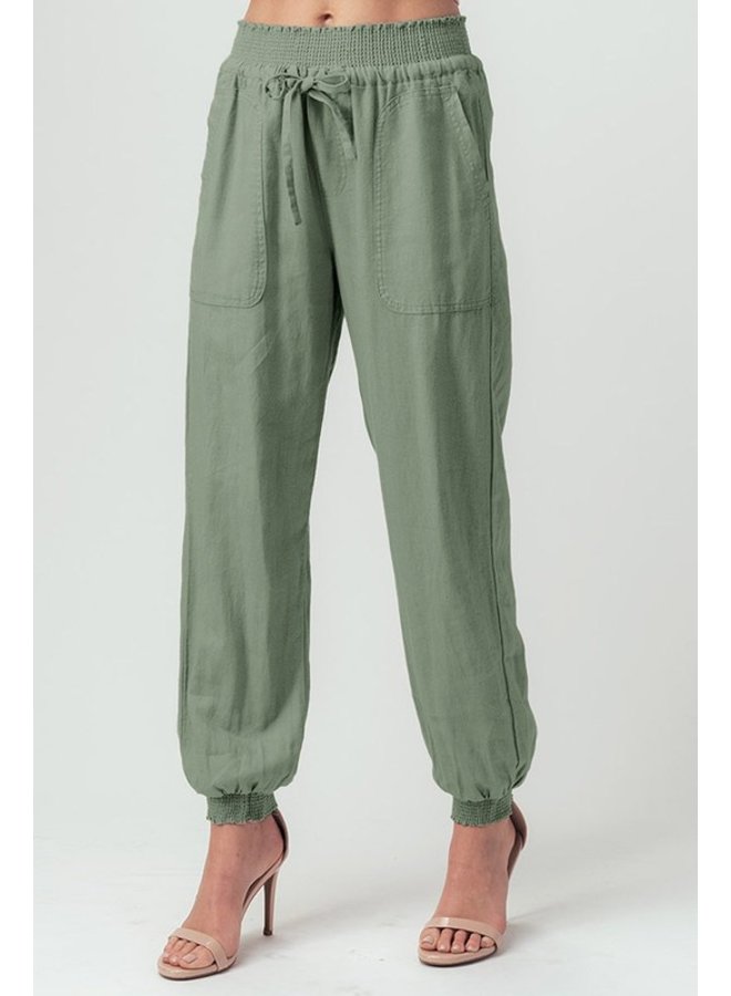 Smocked Waist Joggers