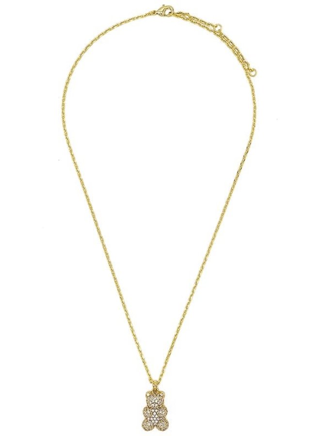 Oliver Teddy Bear Necklace Gold - Kinn