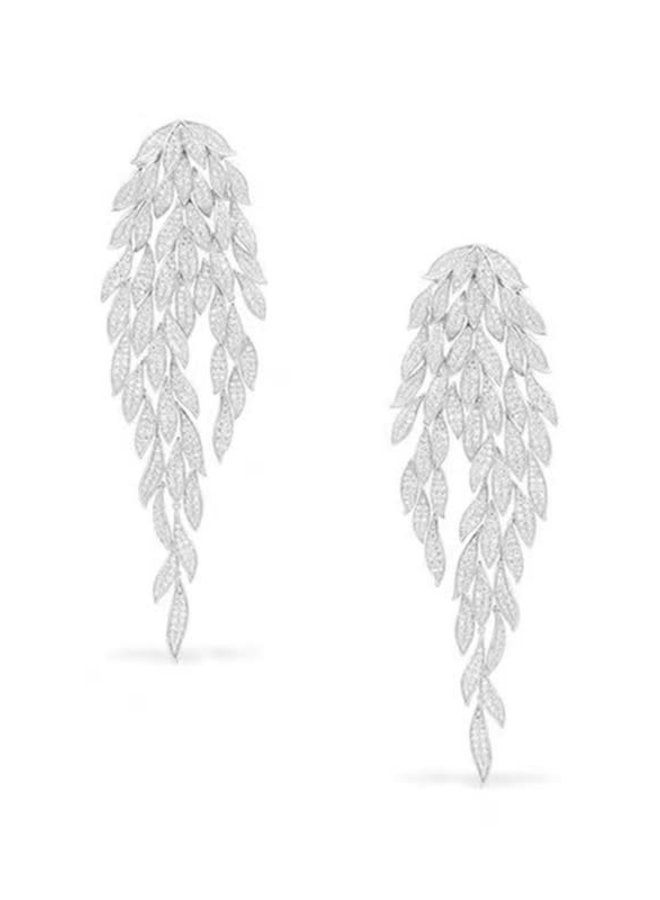 Angel wings earrings - Cubic Zirconia