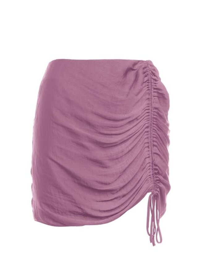 Ruched mini skirt