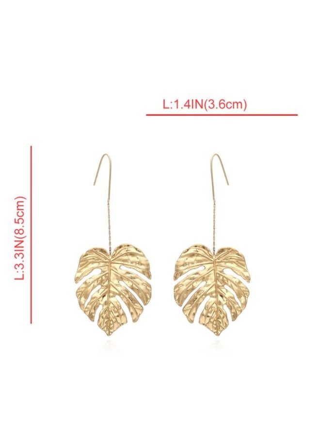 Leaf dangle earrings