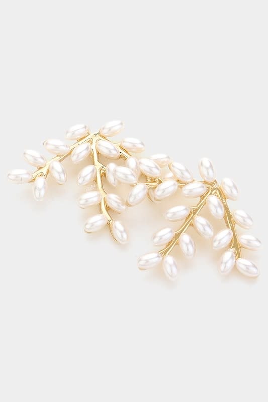 Carolina Soma Pearl Vine Earrings