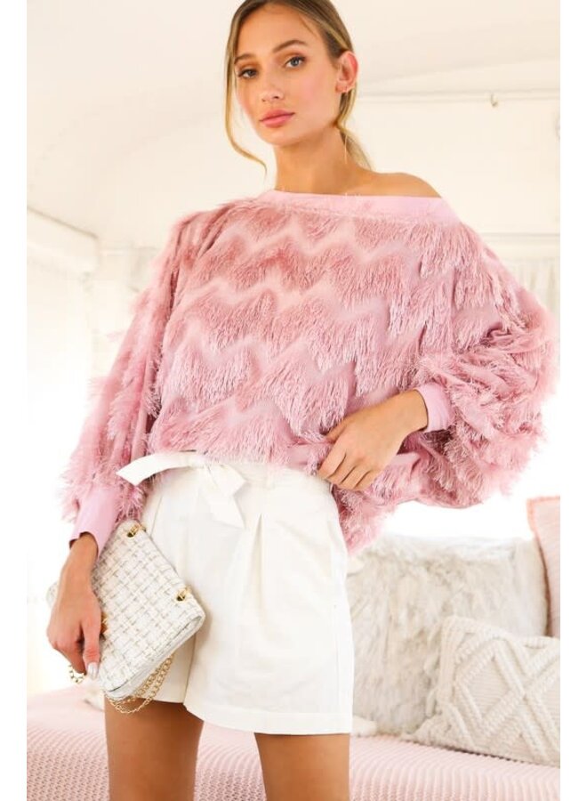 Boatneck long sleeve blouse