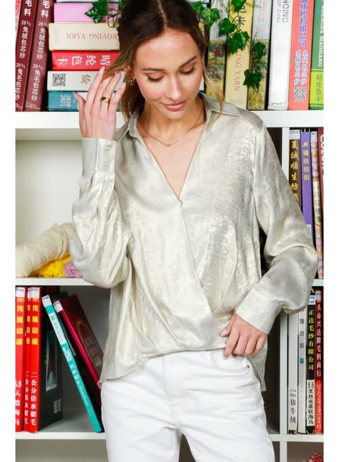 Metallic Blouse - Long sleeves
