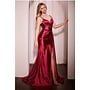 Red Soft satin fit & flare gown - 6