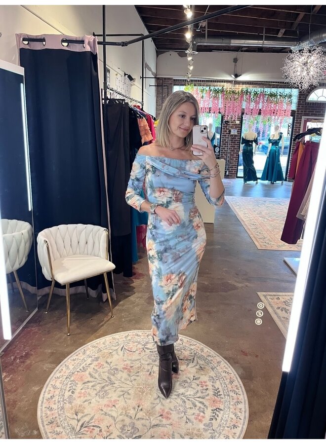 Whispering garden midi dress