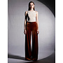 Velvet wide leg pants