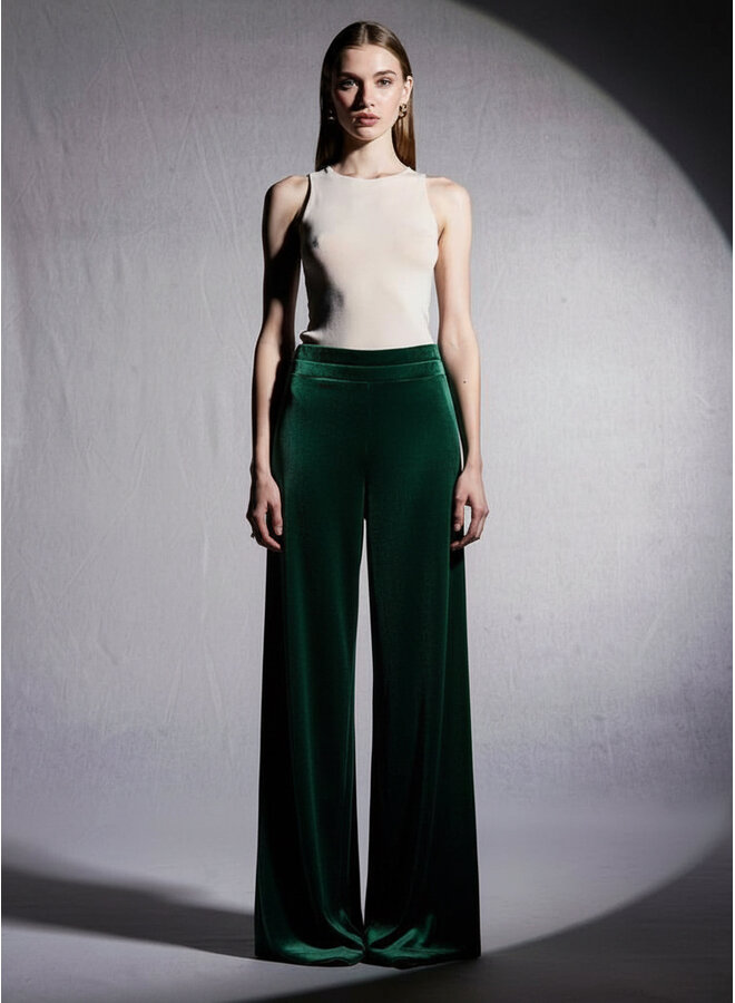 Velvet wide leg pants
