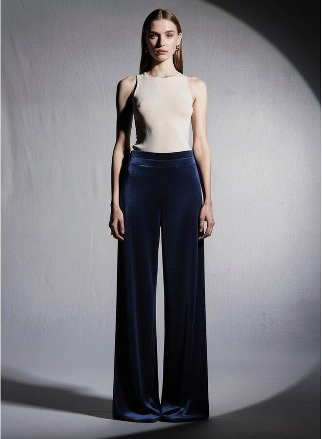 Velvet wide leg pants