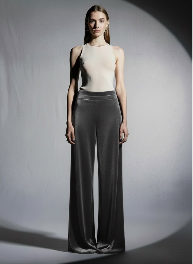 Velvet wide leg pants