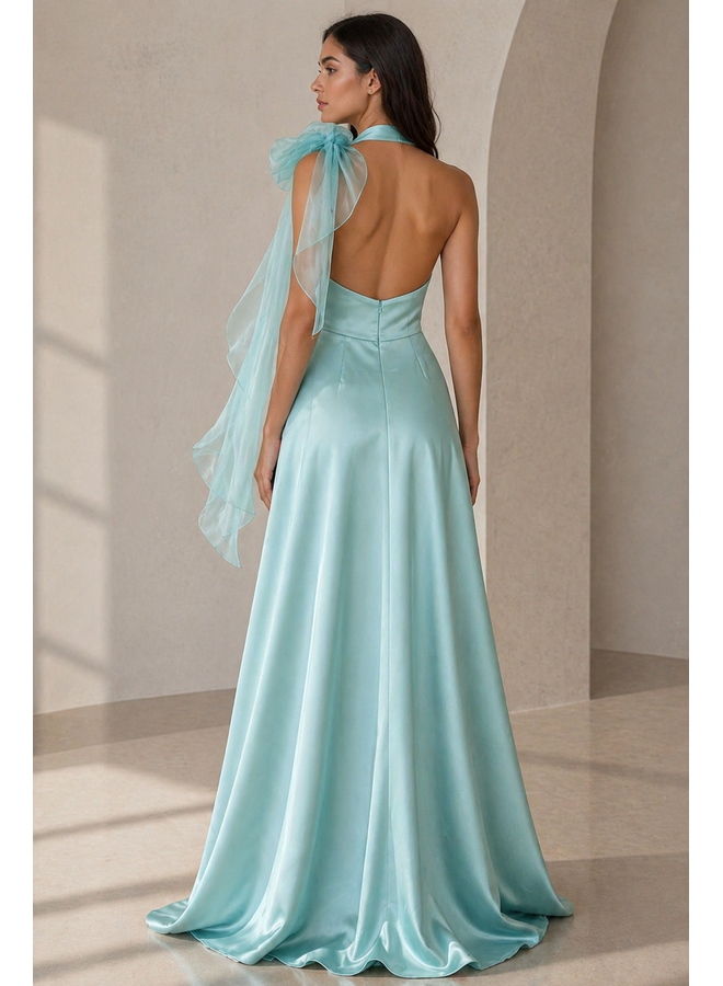 Aqua Reviere Halter Gown -One on One  - Size 8