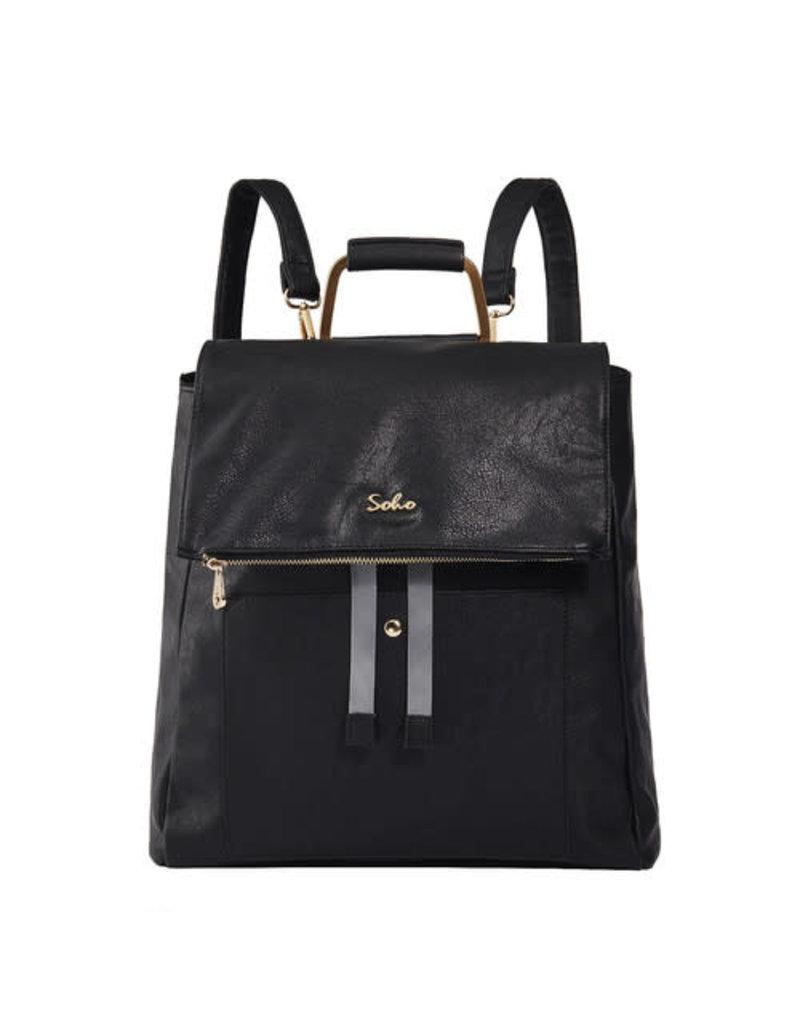 Soho Collections Simply Carson Vegan Leather Backpack Diaper Bag