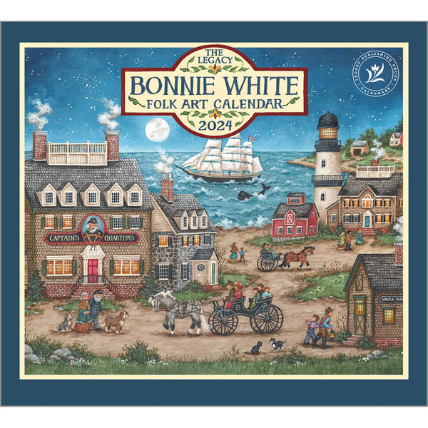 Legacy Calendars Bonnie White Folk Art 2024 Wall Calendar