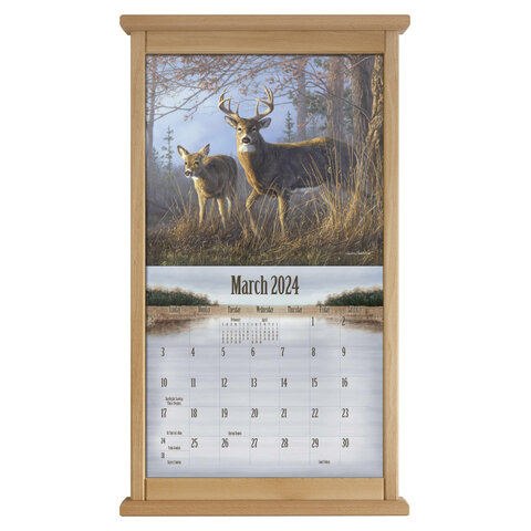 Contemporary calendar frame Natural Wood