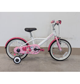 BTwin B-Twin Docto Girl 500 16" Youth, White & Pink