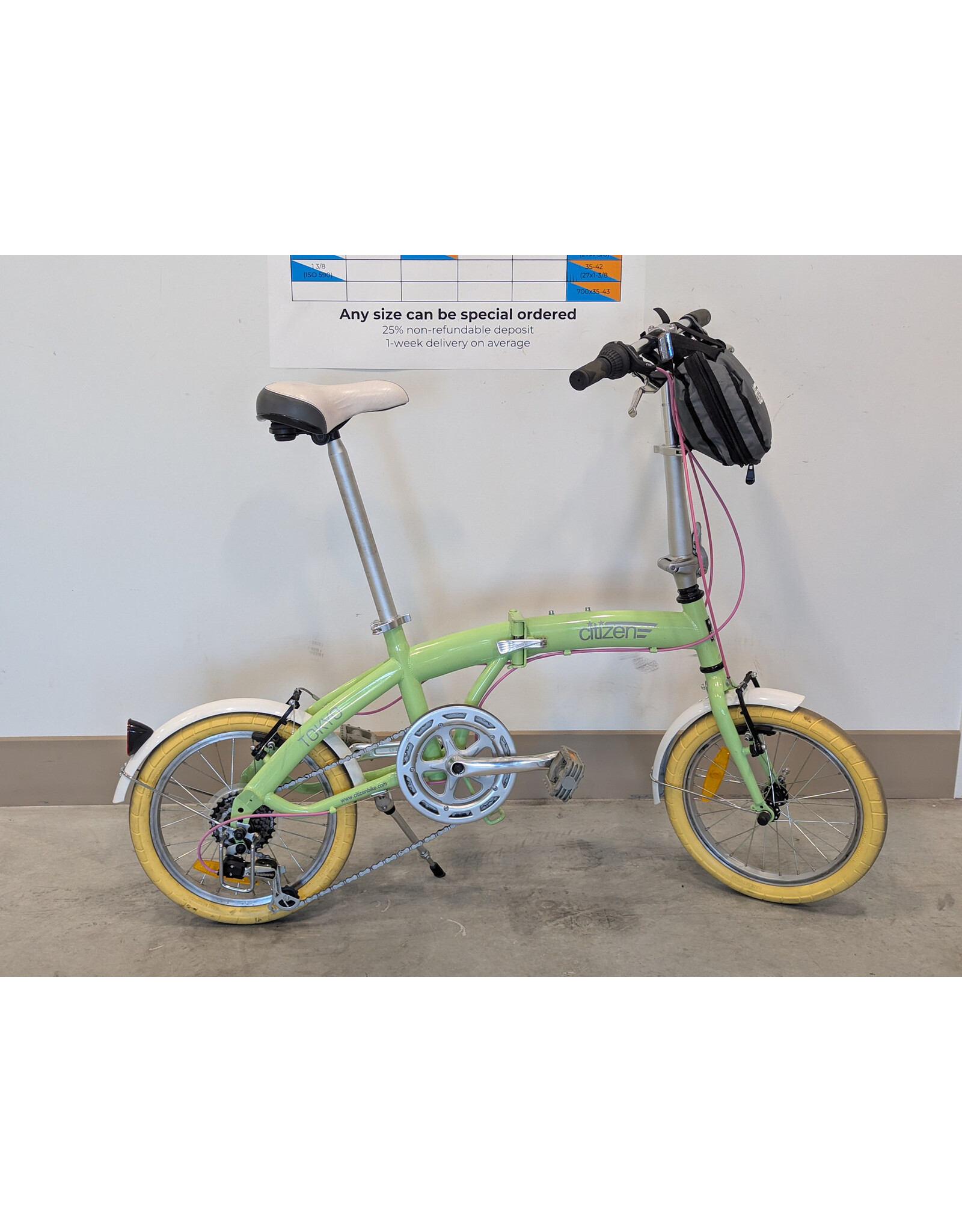 Citizen Citizen Tokyo Folding Bike, 16", Sour Apple Green