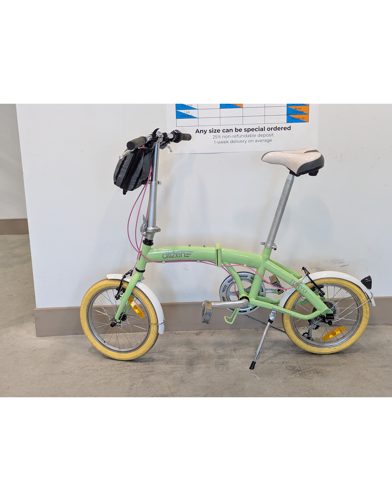 Citizen Citizen Tokyo Folding Bike, 16", Sour Apple Green