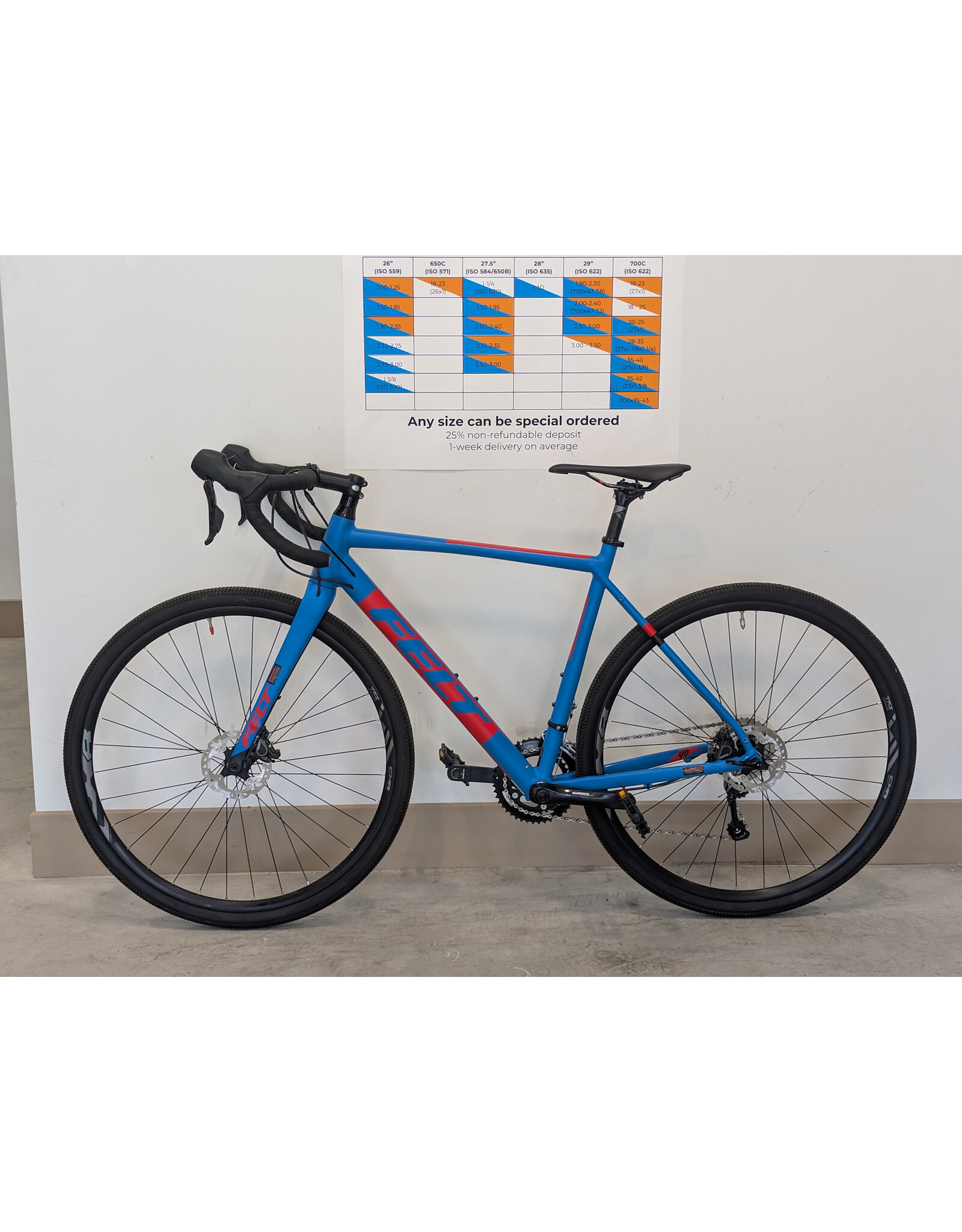 Felt Felt FX40, 53cm, Matte Cyan/Red/Black