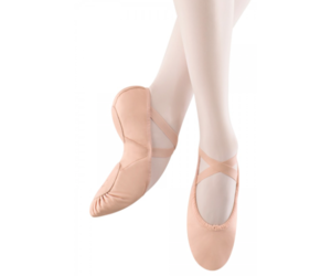 BLOCH PROLITE ll CHAUSSONS BALLET BI-SEMELLE EN CUIR HYBRIDE AVEC INSERT EN  TOILE (SO203L) 