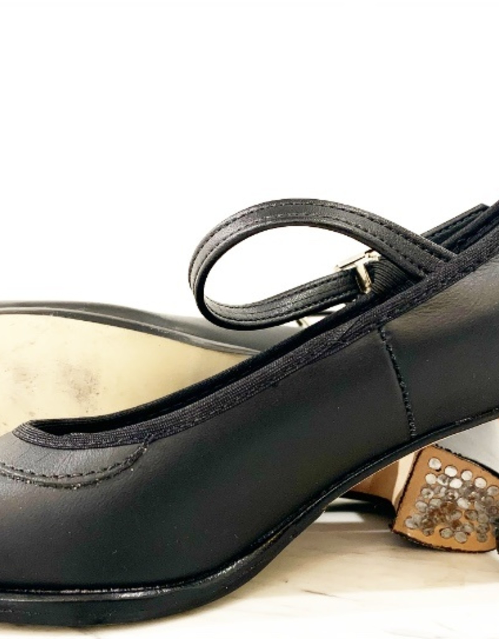 ANGELO LUZIO LEATHER BUCKLE CLOSURE FLAMENCO SHOES (915)