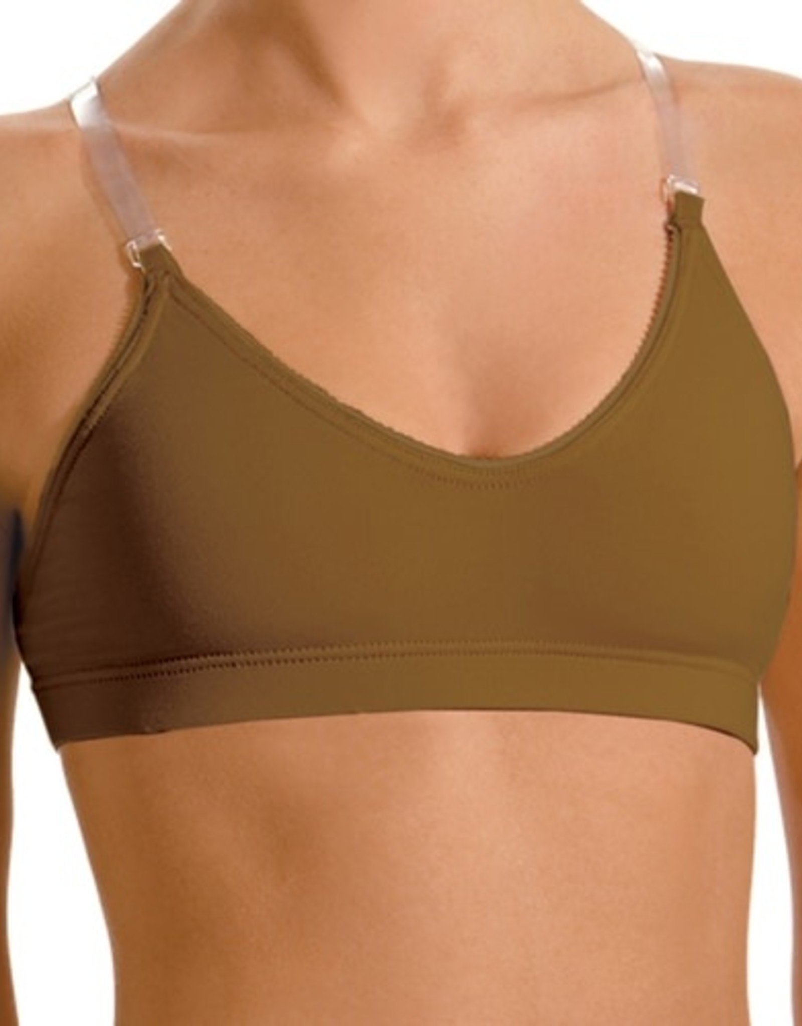 Mocha Clear Strap Bra  Dancewear Solutions®