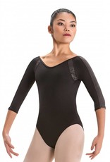 MOTIONWEAR OFF-SET 3/4 SLEEVE INSET LEOTARD (2952)