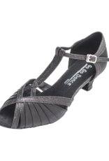 SOULIERS DE DANSE EN SATIN NOIR ET PAILLETTES (GO7700)