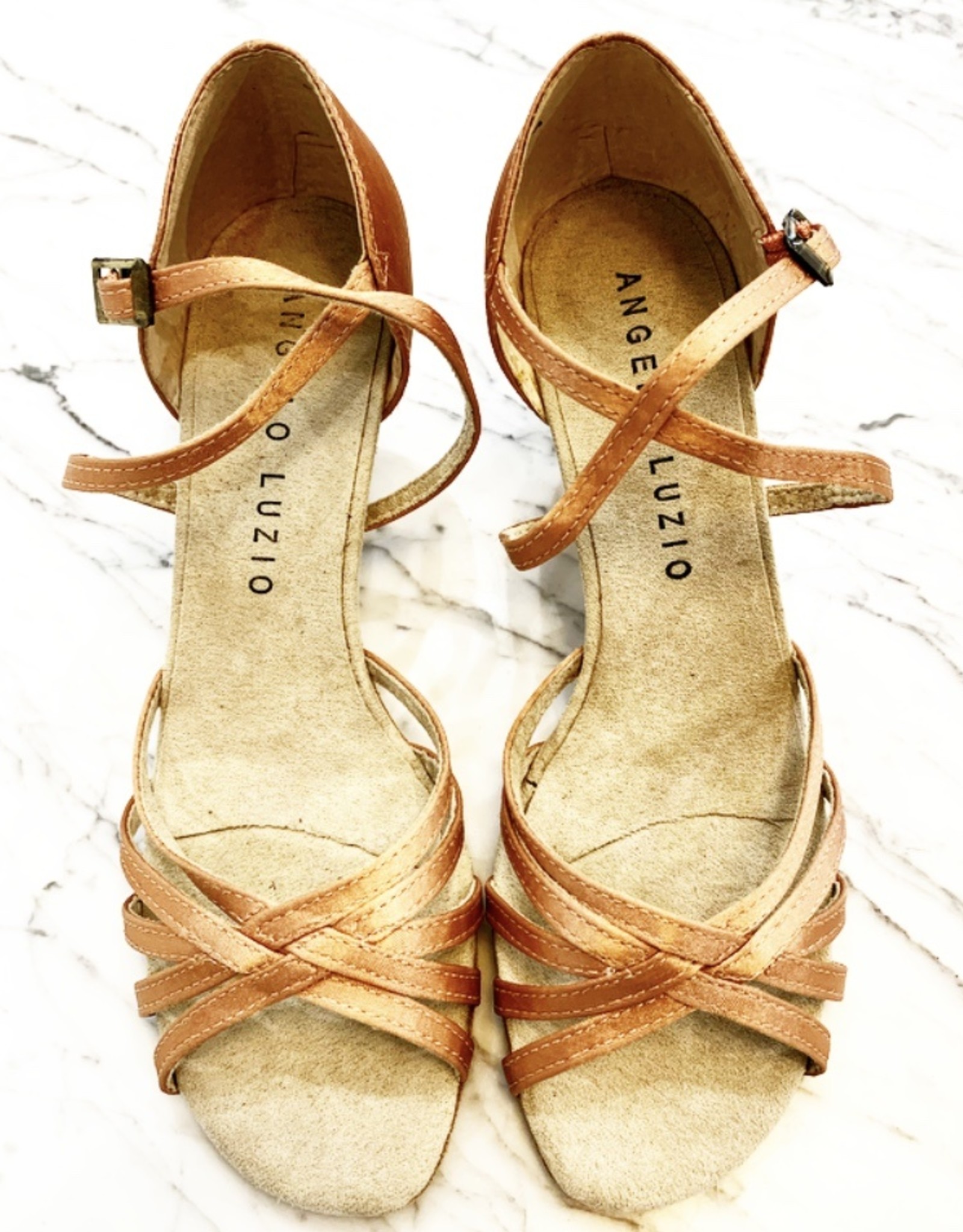 ANGELO LUZIO AMANDA SOULIERS DE DANSE MULTI-STRAP 2" (100GY)