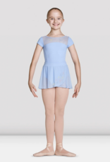 MIRELLA MAILLOT MANCHES COURTES ENFANT COL MONTANT EN MAILLE BRODÉE ET DOS OUVERT (M1530C)