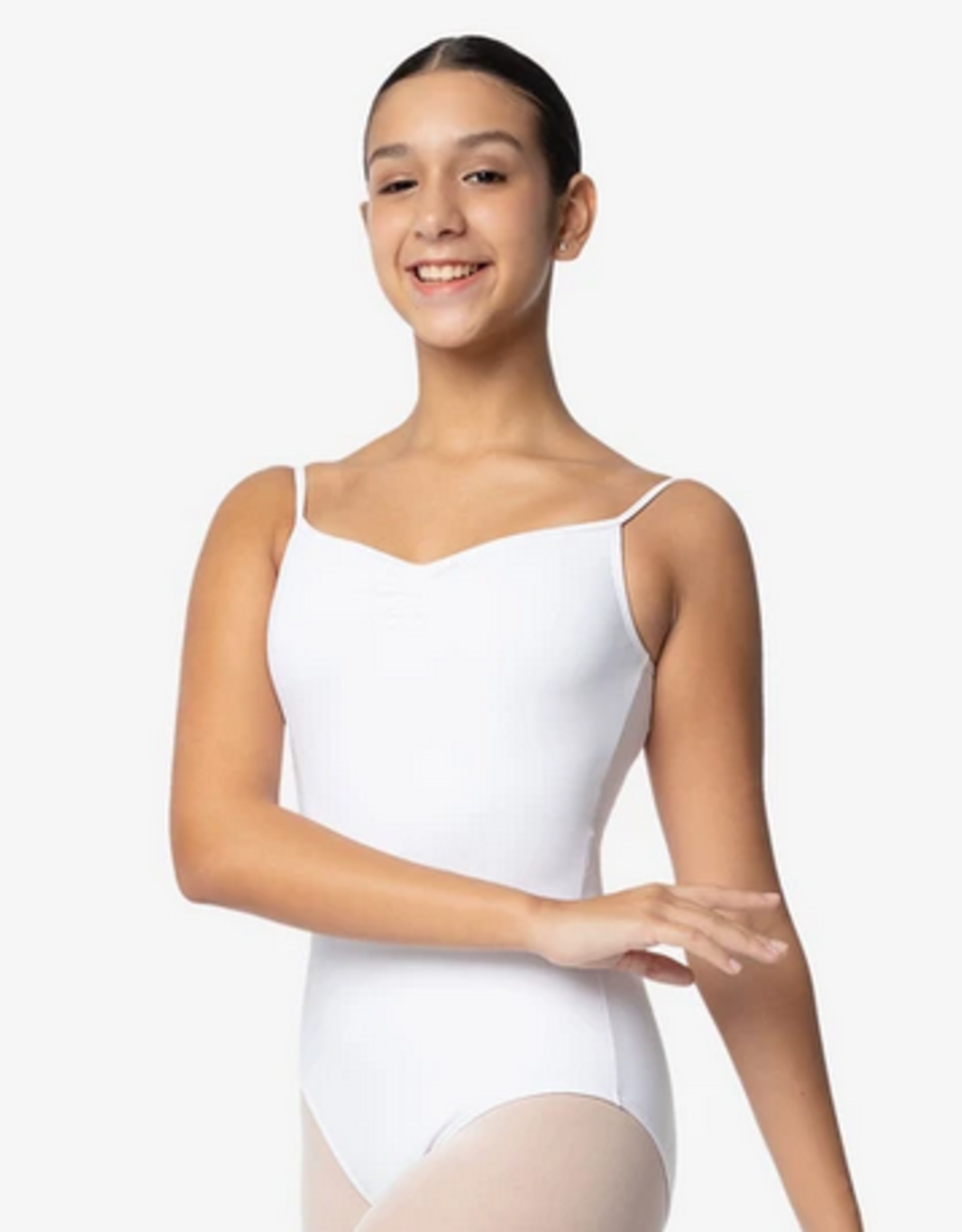 SO DANCA STEPHANIE ADULT CAMISOLE LEOTARD WHITE (SL-04)