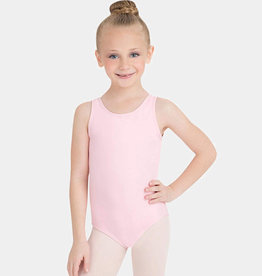 CAPEZIO MAILLOT CLASSIQUE ENFANT A COL ROND ET BRETELLES LARGES ROSE (CC201C)