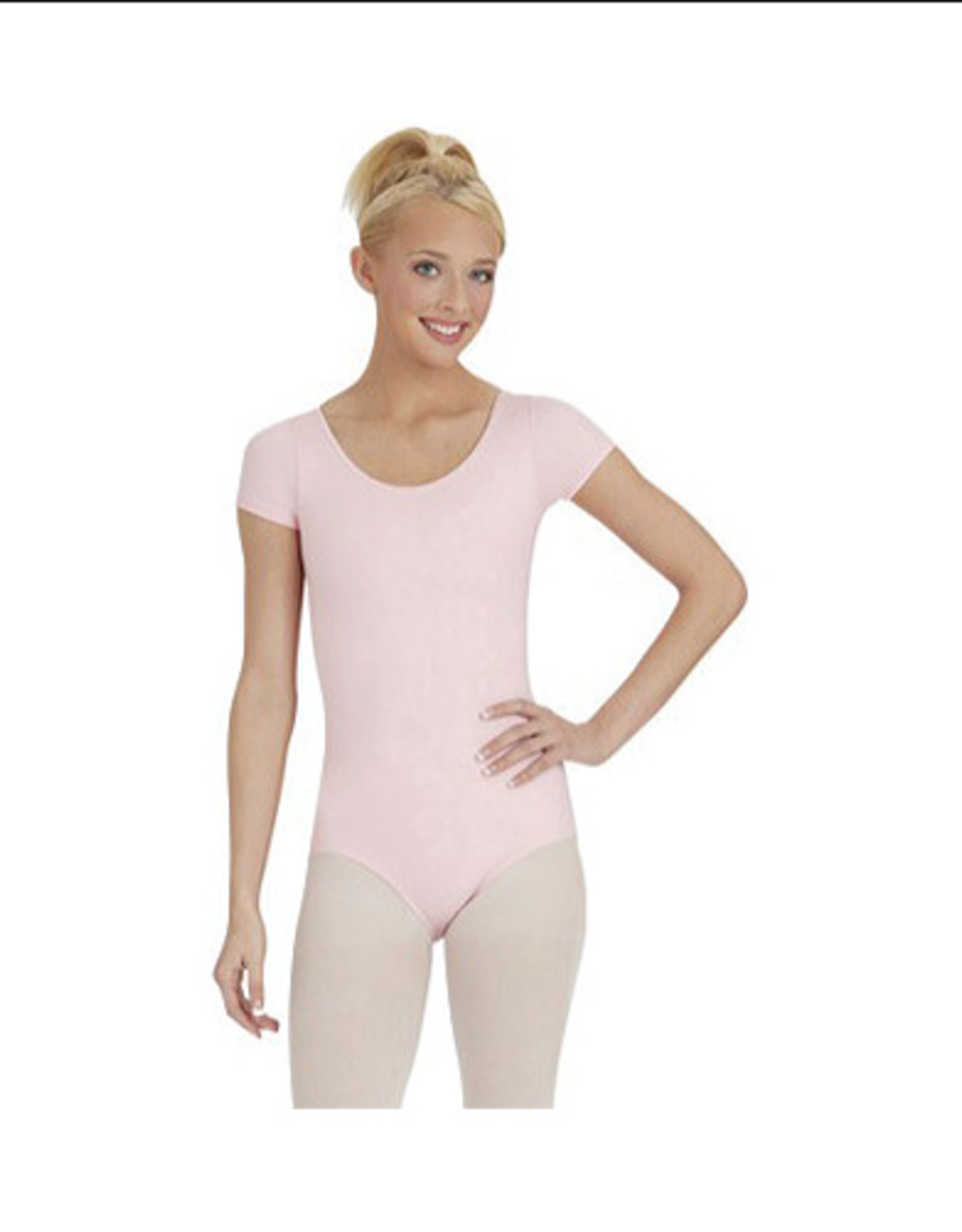 CAPEZIO MAILLOT CLASSIQUE FEMME  MANCHES COURTES EN COTTON (CC400)