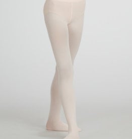 CAPEZIO 8-12 ANS COLLANTS ULTRA DOUX CEINTURE ELASTIQUE CONFORT PIED COMPLET ROSE PALE (1915C)