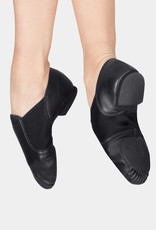 CAPEZIO E-SERIES LEATHER SLIP ON JAZZ SHOES BLACK (EJ2A)