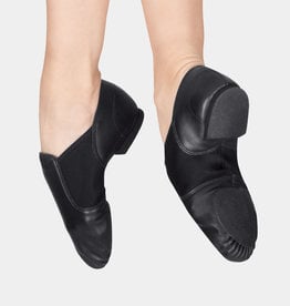 CAPEZIO E-SERIES LEATHER SLIP ON JAZZ SHOES BLACK (EJ2A)