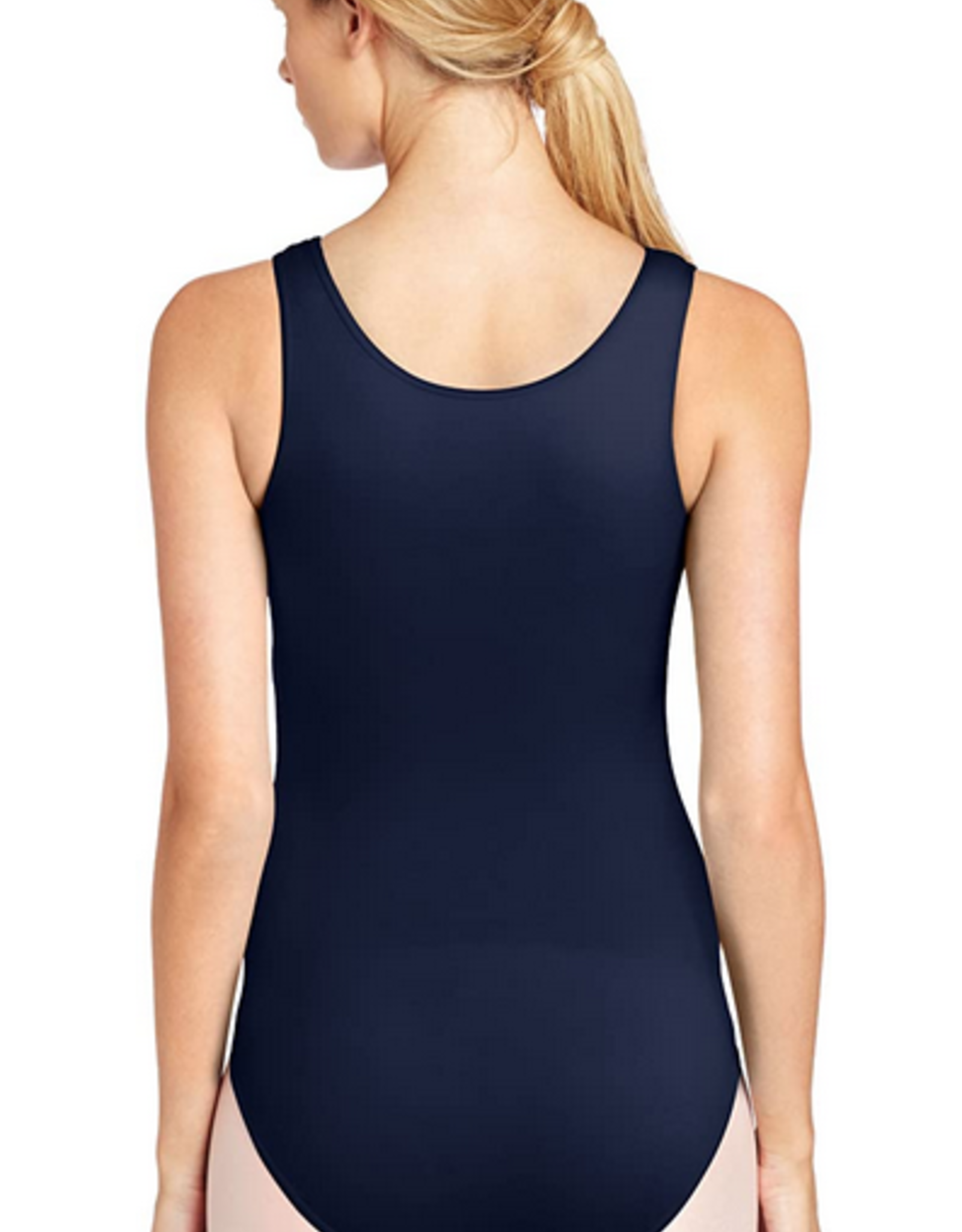 CAPEZIO MAILLOT CLASSIQUE A COL ROND ET BRETELLES LARGES NAVY (CC201)