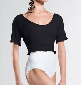 WEAR MOI NAYA  SHORT SLEEVE CROP TOP SWEATER