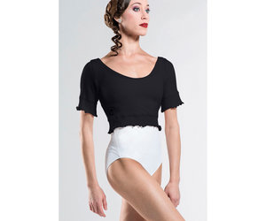 Wear Moi Girls' Ballet Crop Top, Sweater, Naya Short Sleeve