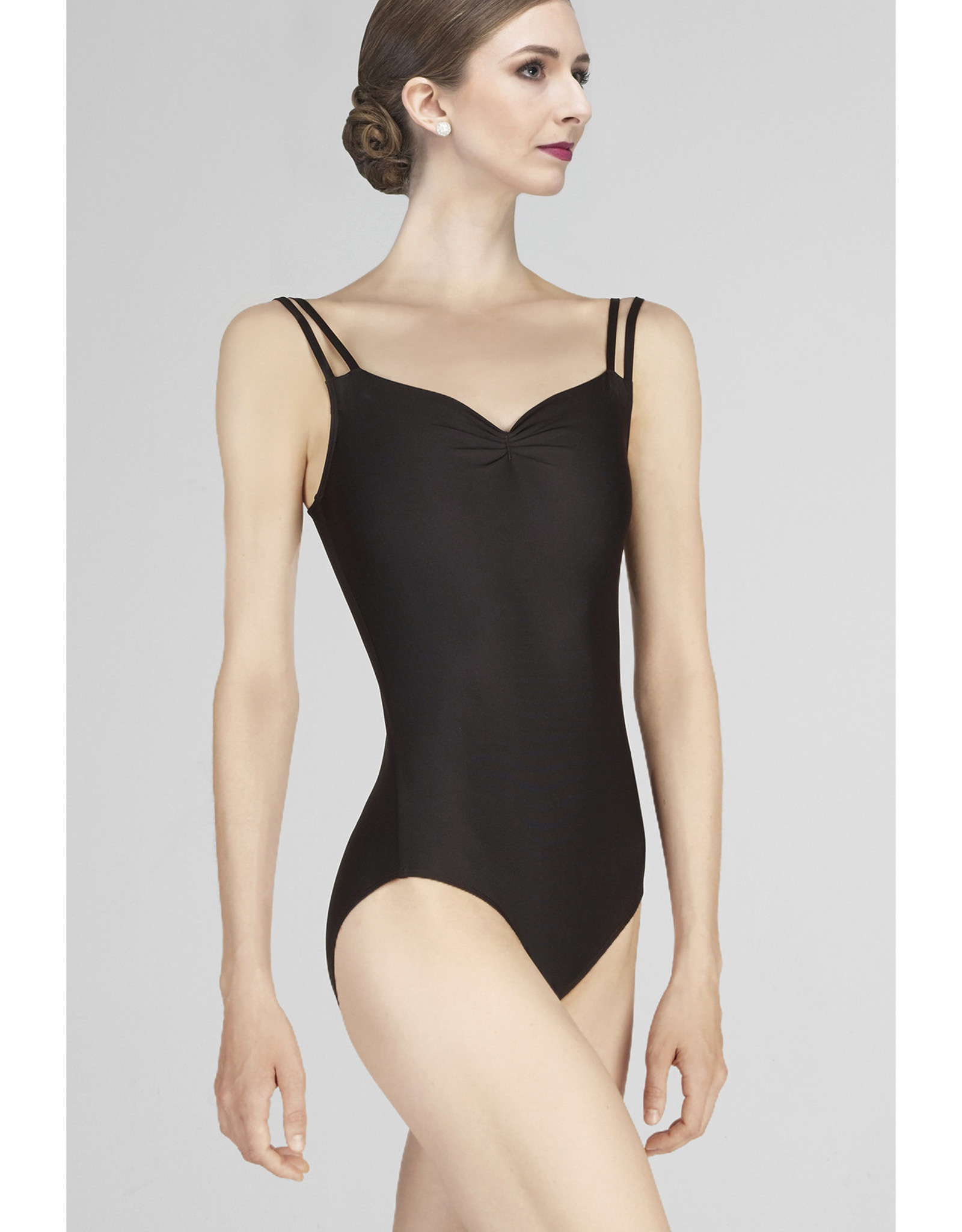 WEAR MOI MAUVE PINCHED FRONT AND STRAPPY BACK LEOTARD
