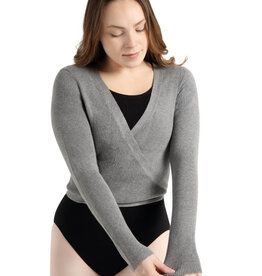 CAPEZIO WRAP SWEATER (11381W) HEATHER GREY