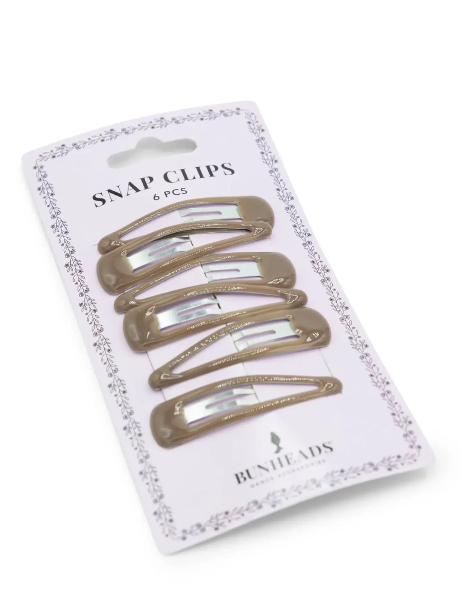 BUNHEAD SNAP CLIPS LIGHT BROWN (BH1513)