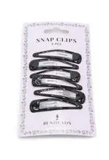BUNHEAD SNAP CLIPS BLACK (BH1515)