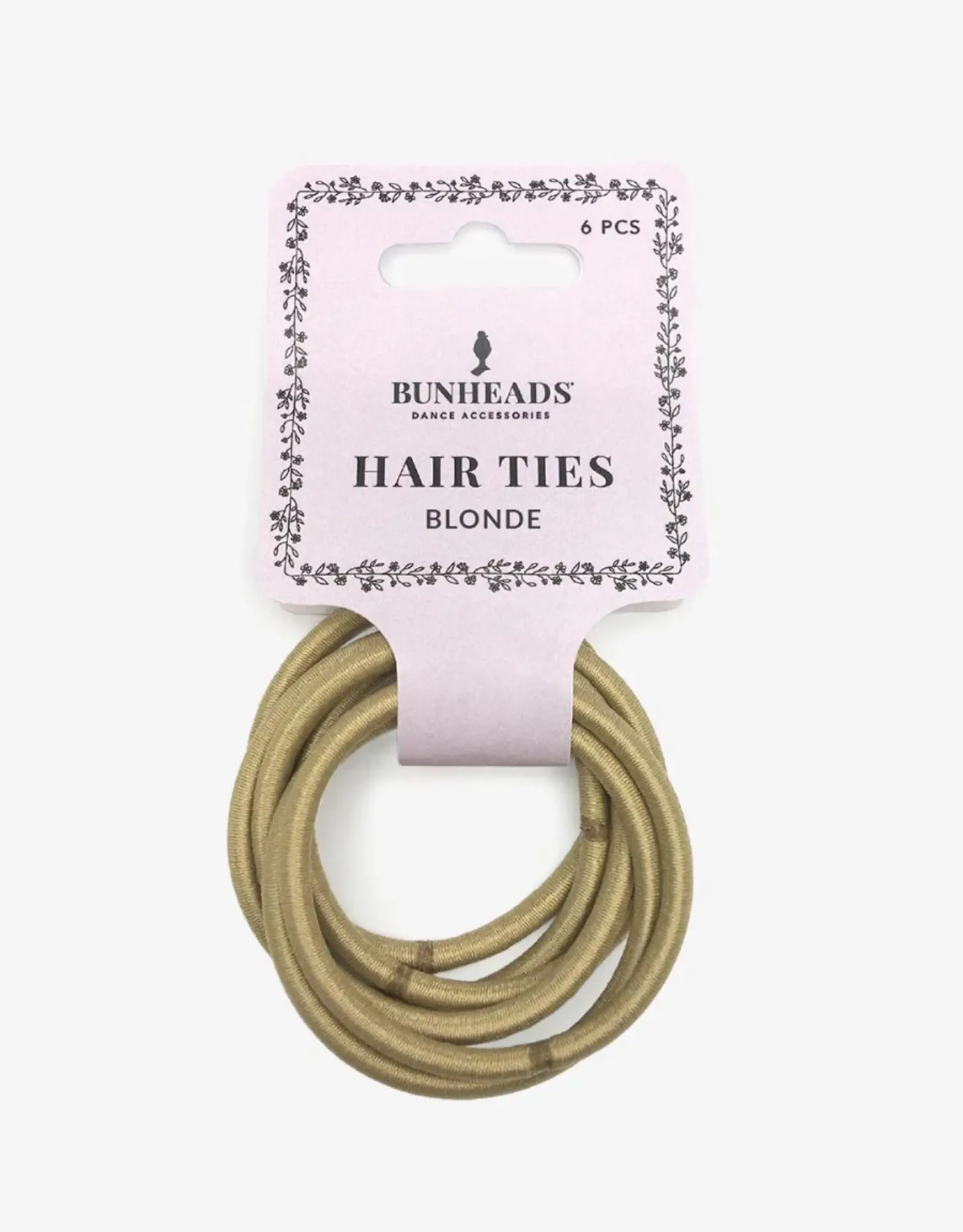 BUNHEAD SIMPLE HAIR TIES 6 PCS BLONDE (BH1508)