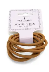 BUNHEAD SIMPLE HAIR TIES 6 PCS LIGHT BROWN (BH1509)